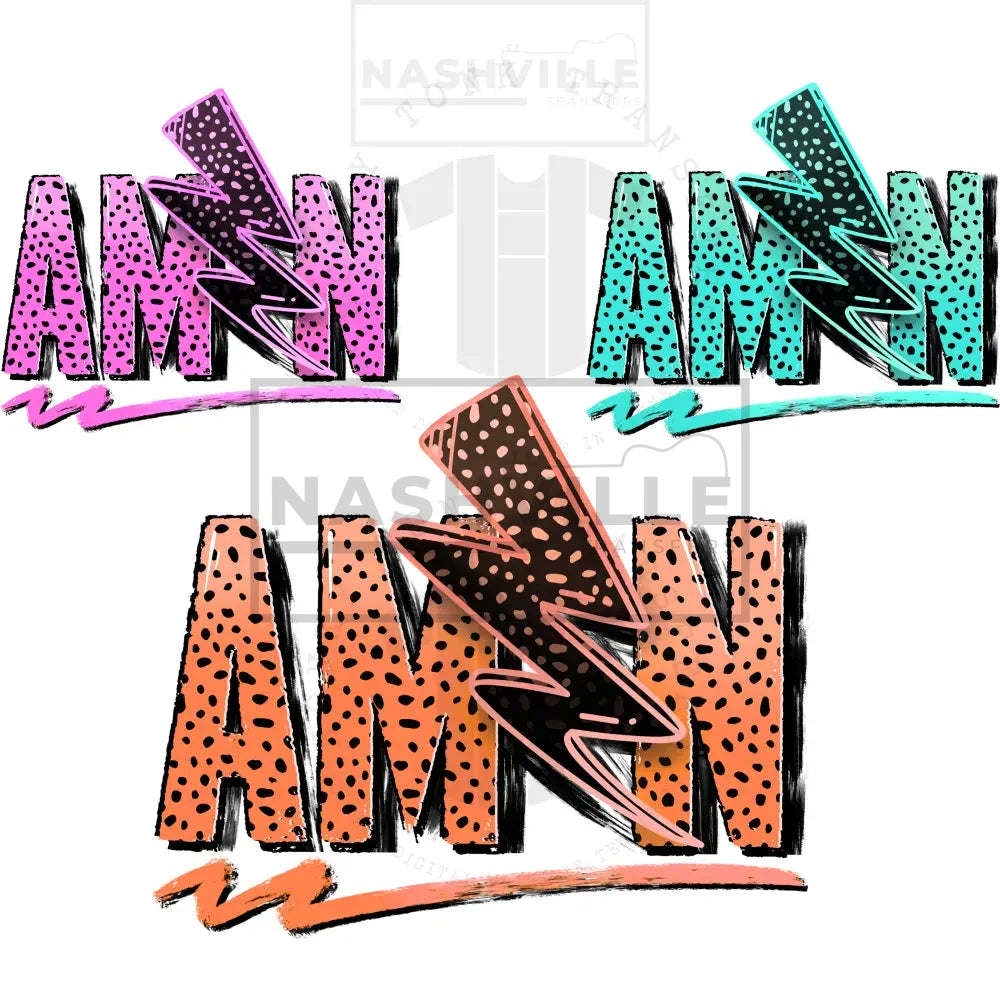 Amen Lightning Transfers. Prints