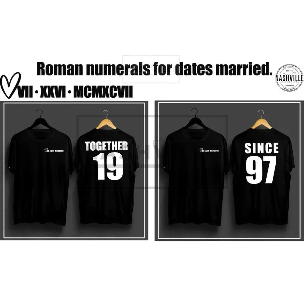Anniversary Couples Customizable Tees.