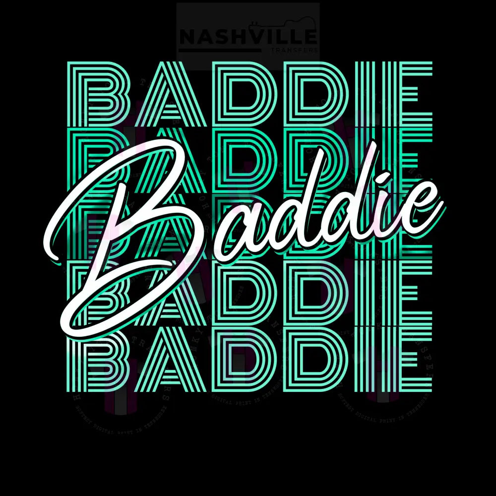 Baddie Transfer. Green Prints