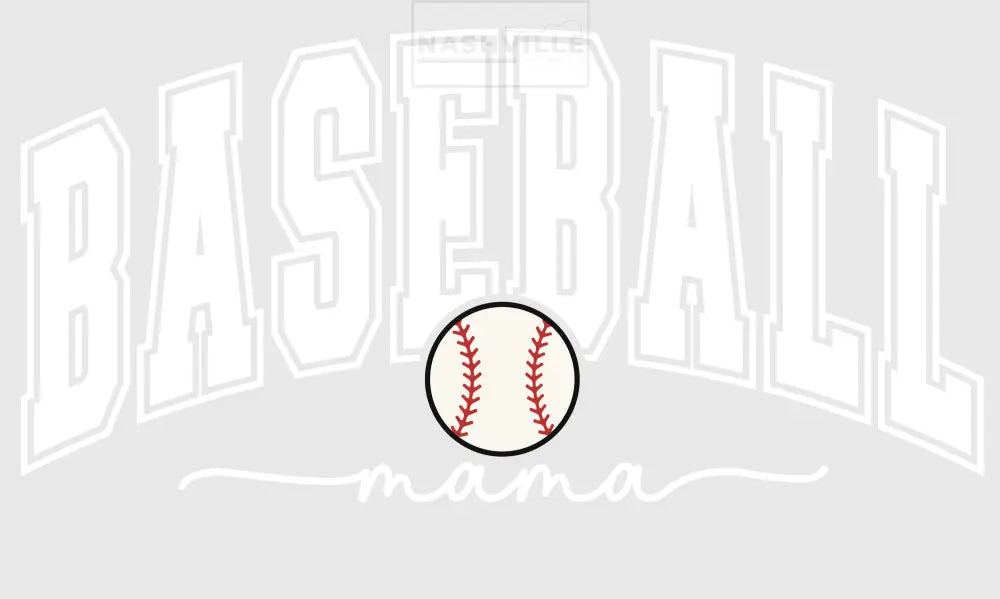 Baseball Mama Transfer White
