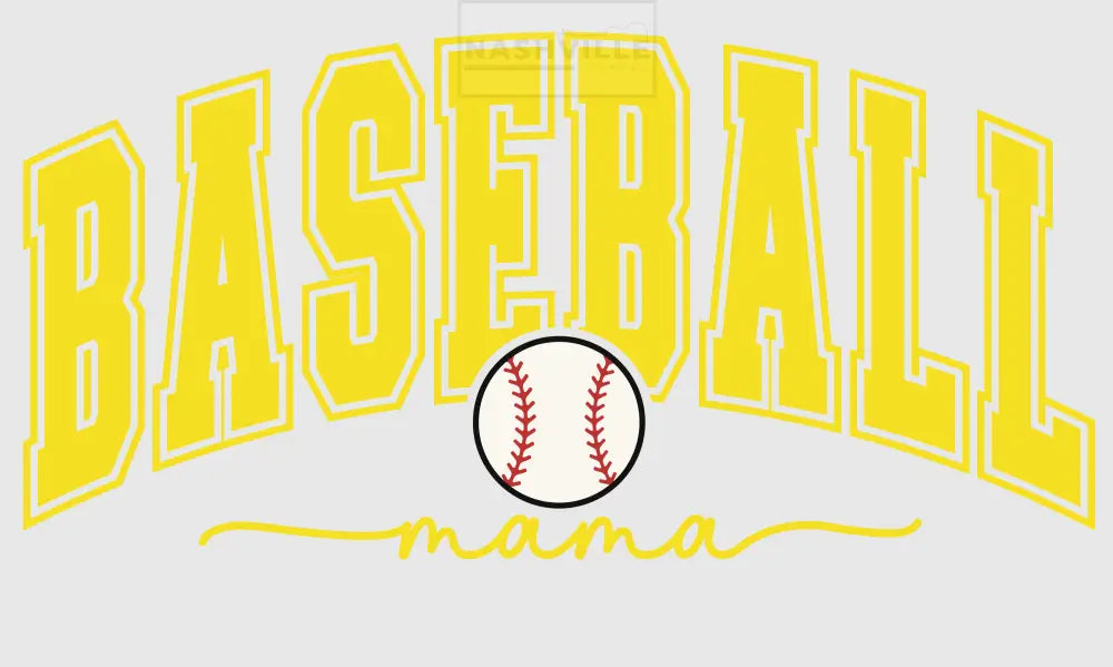 Baseball Mama Transfer Yellow