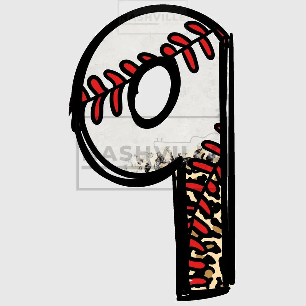 Baseball Numbers 1 - 9 9 Sports