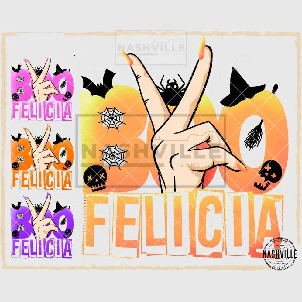 Boo Felicia Halloween Transfer. Prints