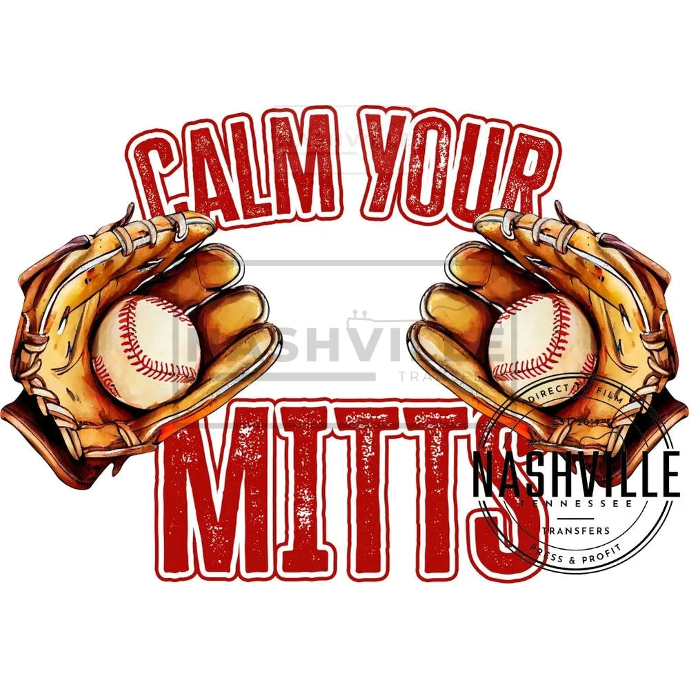 Calm You Mitts Sports Transfer. Red