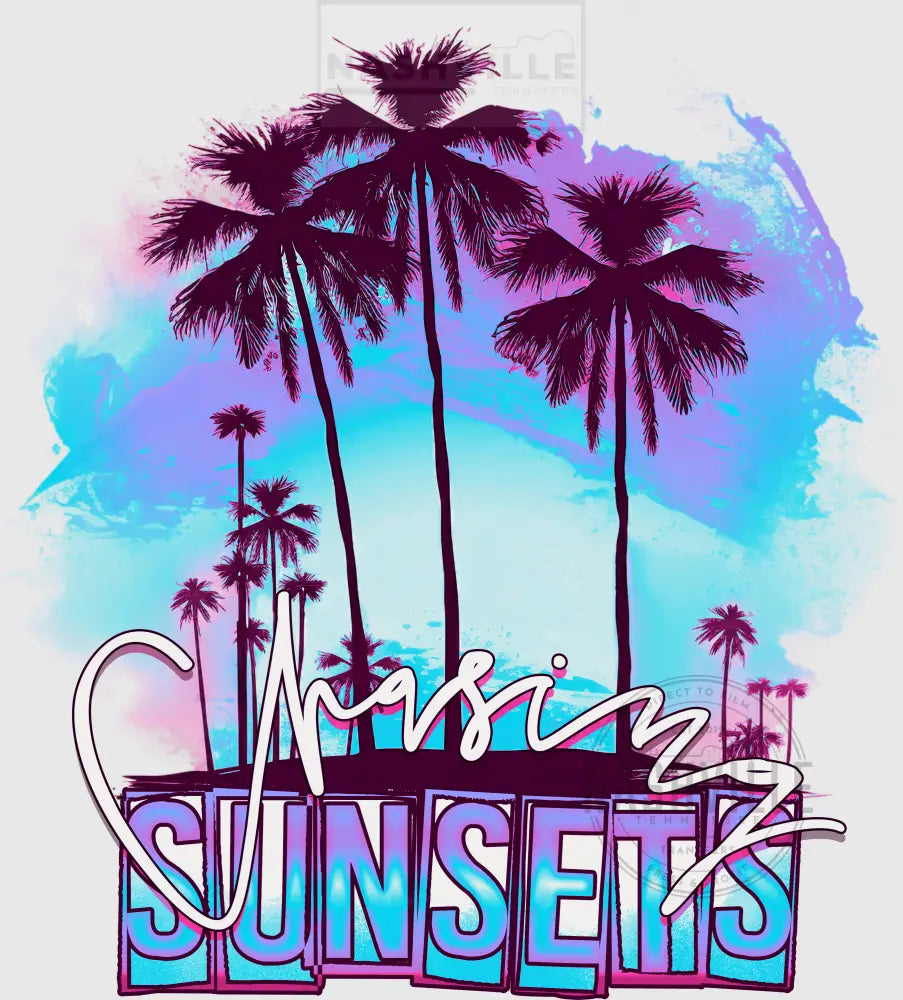 Chasing sunsets palm trees transfer.