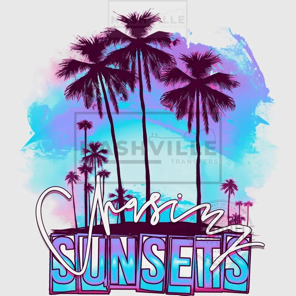 Chasing sunsets palm trees transfer.