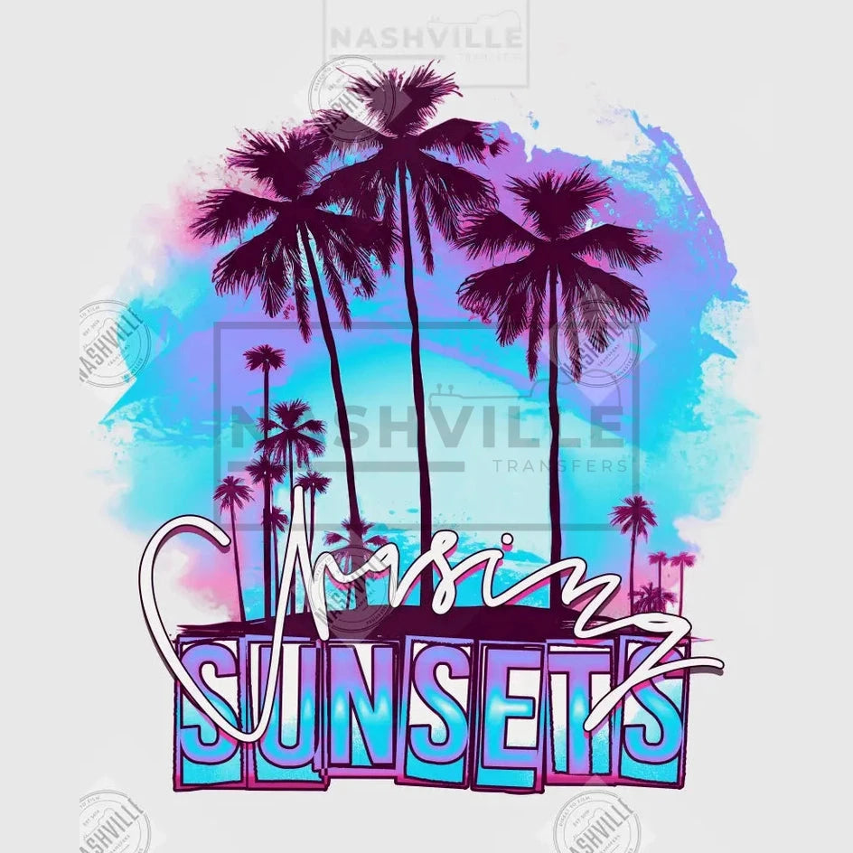 Chasing Sunsets Transfer Blue / Clear Film