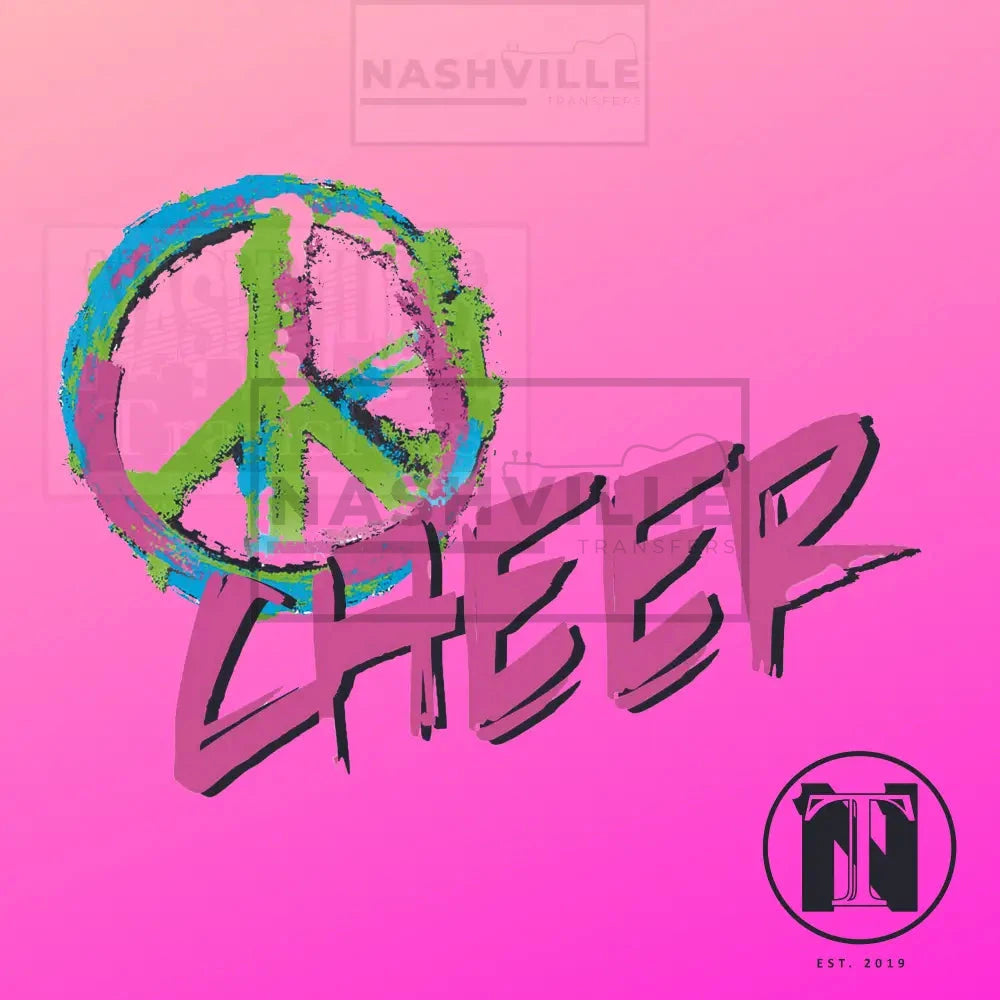 Cheerleader Graffiti Peace Sign Stock Sport Transfer.