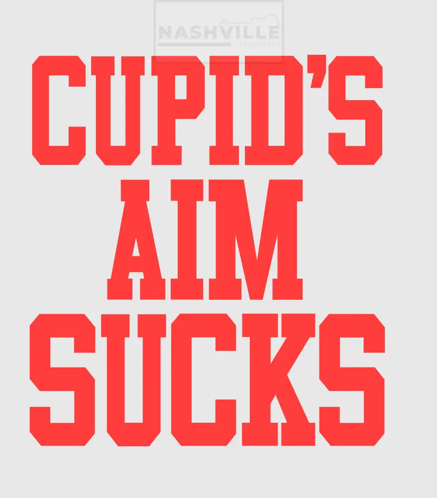 Cupids Aim Sucks Valentines Holiday Stock Transfer. Orange