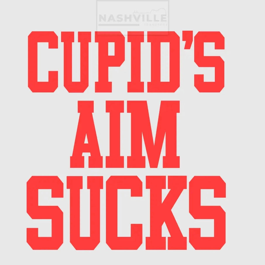 Cupids Aim Sucks Valentines Holiday Stock Transfer. Orange