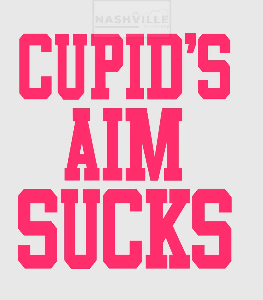 Cupids Aim Sucks Valentines Holiday Stock Transfer. Pink