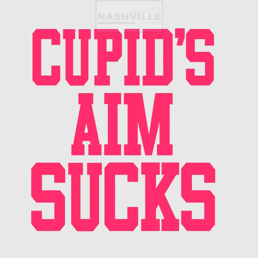 Cupids Aim Sucks Valentines Holiday Stock Transfer. Pink
