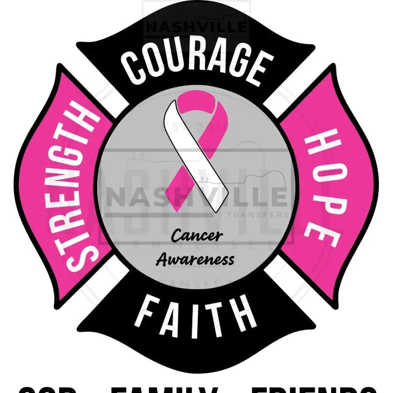 Customizable Cancer Awareness God Courage Hope Faith Transfer.