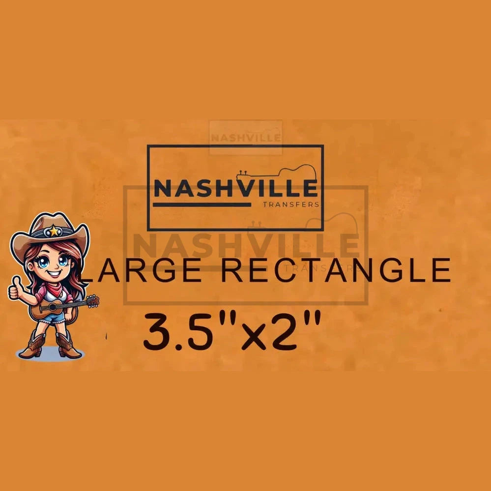 Customizable Hat Patches Large Rectanglur Gang Sheet