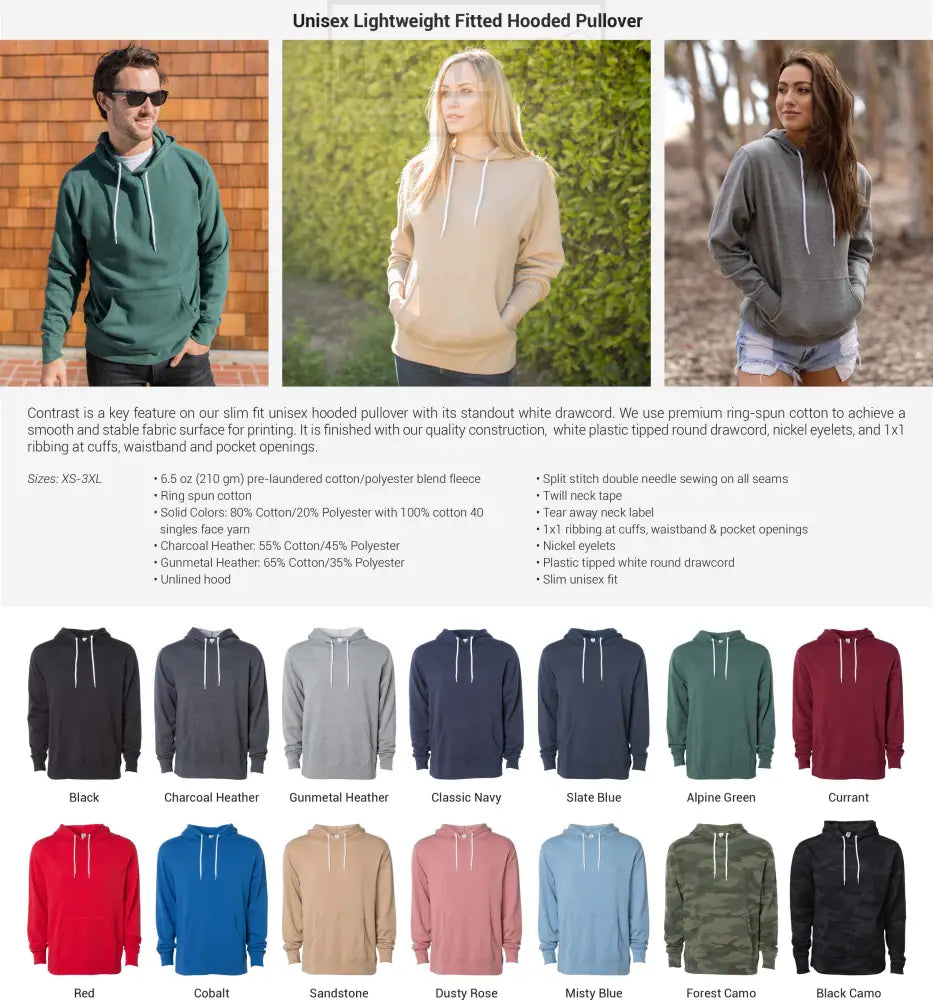 Customizable Independent Trading Company Lightweight Hoodie Gang Upload