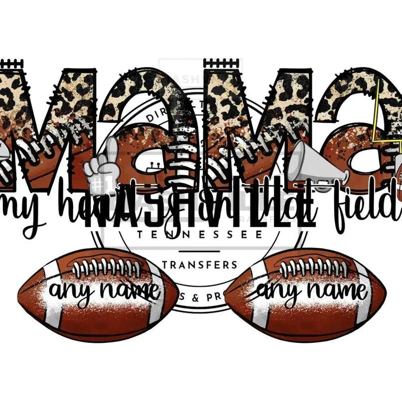 Customizable My Heart Is On That Field Football.
