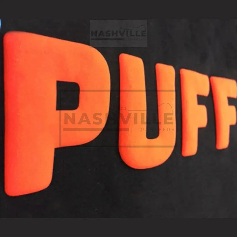 Customizable Puff Vinyl Transfers. Orange / Infant 5