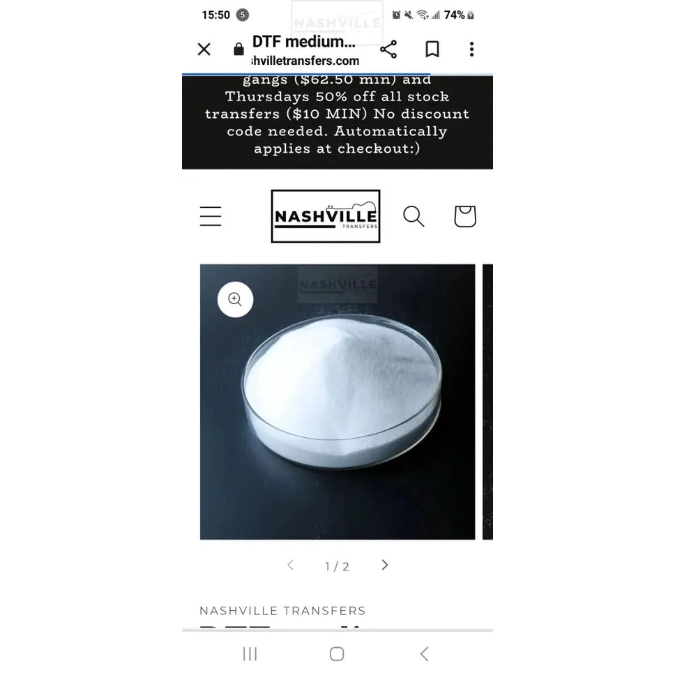Direct To Film (Dtf) Medium Tpu White Powder Adhesive 80-170Um. (2.2Lbs)