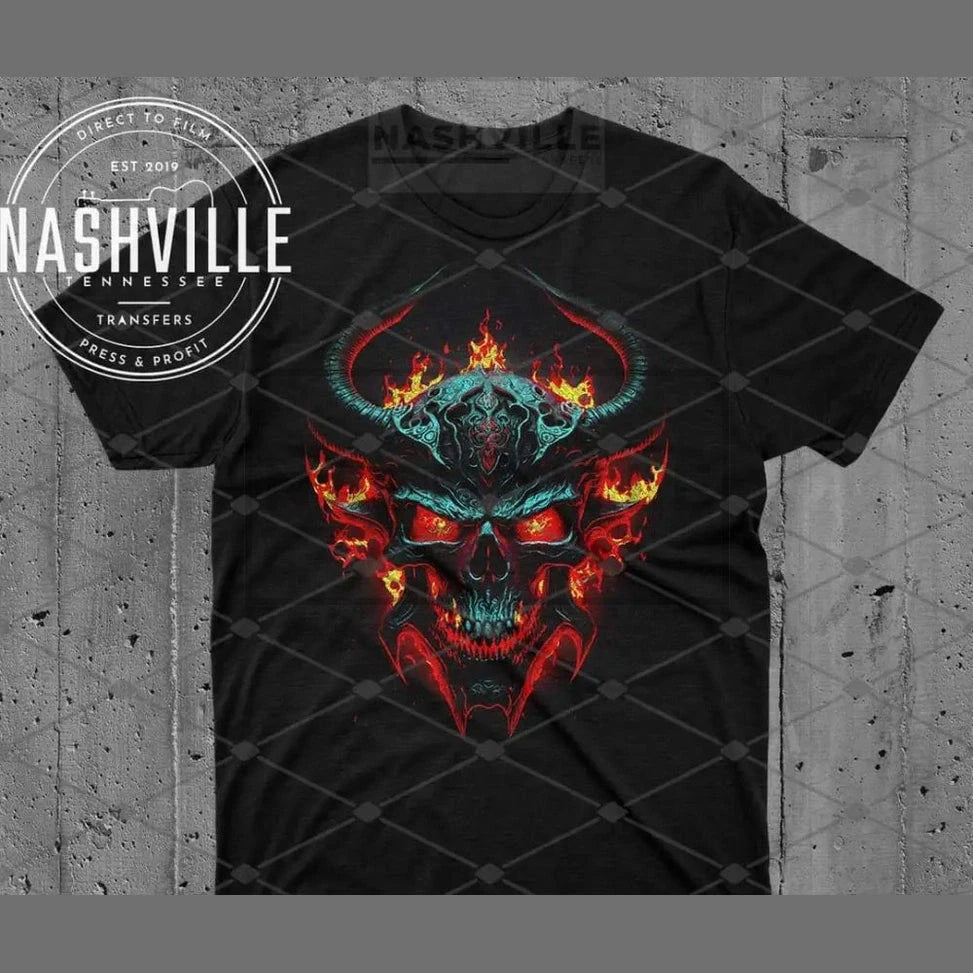 Evil Skull Fire Tee