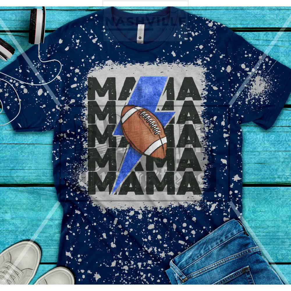 Football mama tee Small / Blue