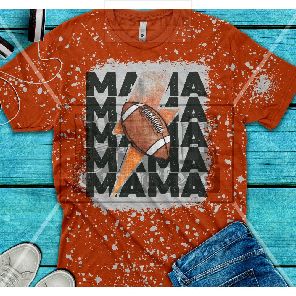Football mama tee Small / Orange