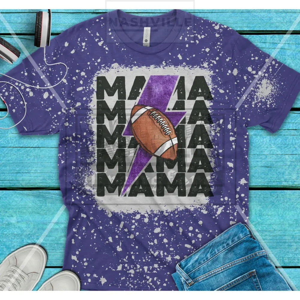 Football mama tee Small / Purple