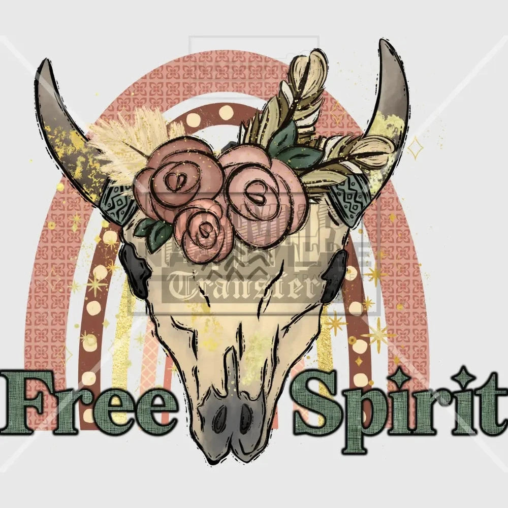 Free Spirit Rainbow Skeletel Transfer