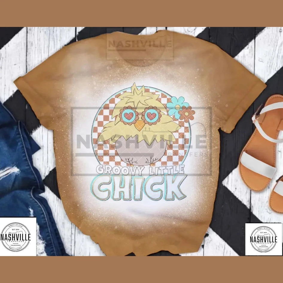 Groovy Little Chick Easter Tee.