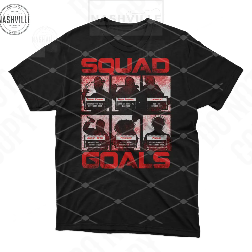 Horror Squad Goals Tee. Prints