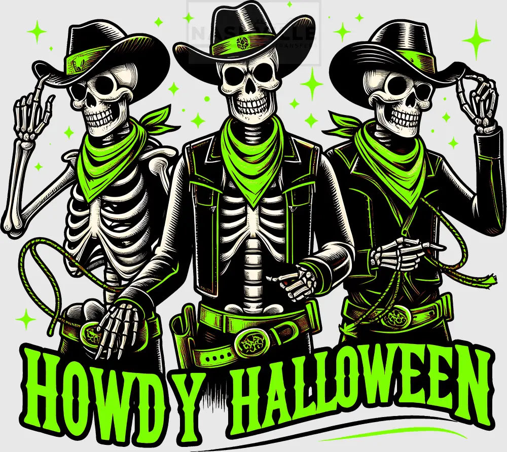 Howdy Halloween Transfers Green