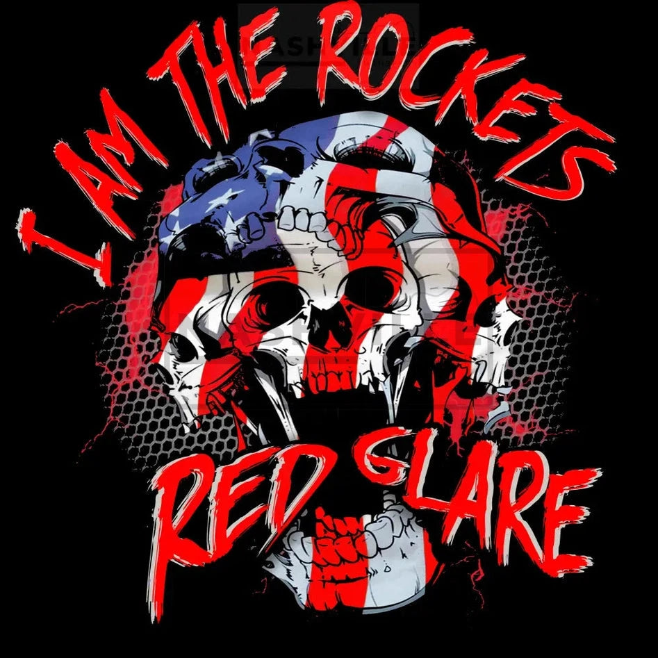 I Am Rockets Red Glare Distressed Skeletal Transfer. Prints