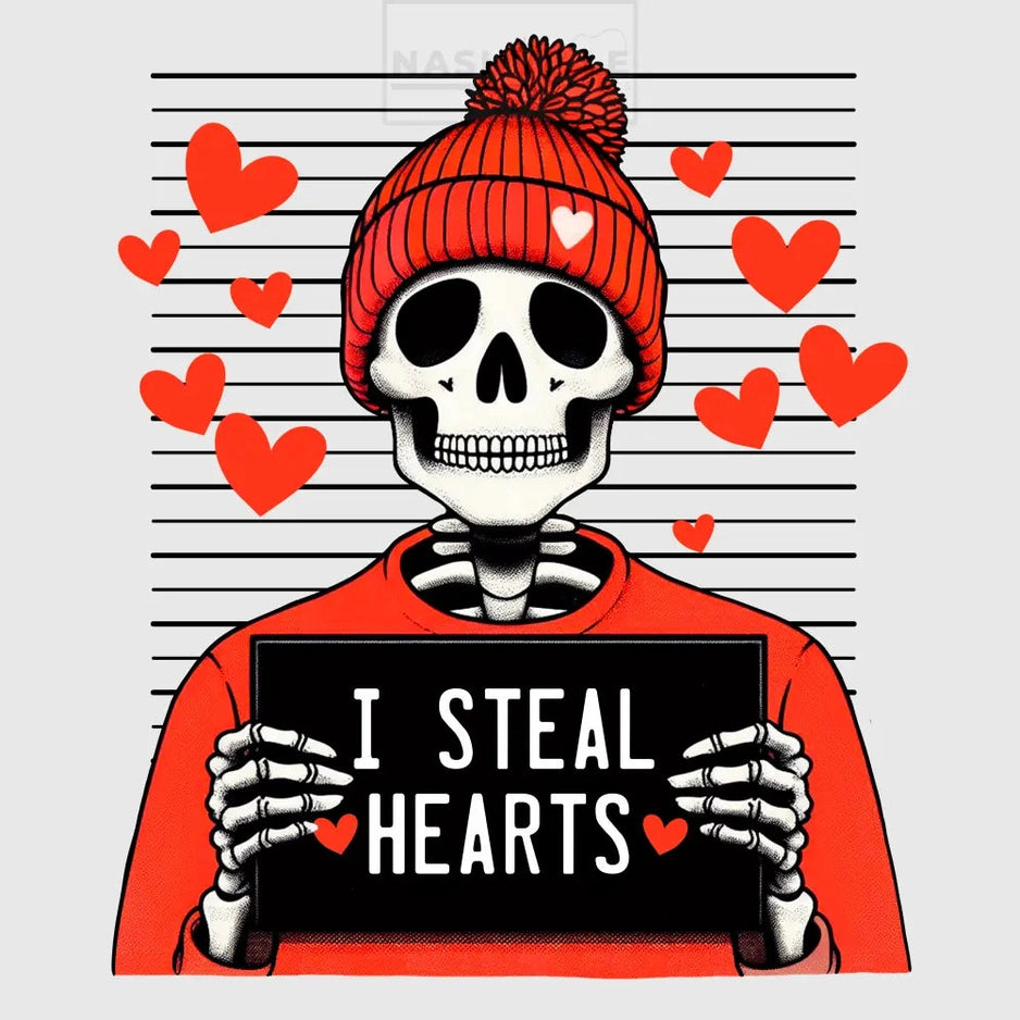 I Steal Hearts Valentines Holiday Transfer.