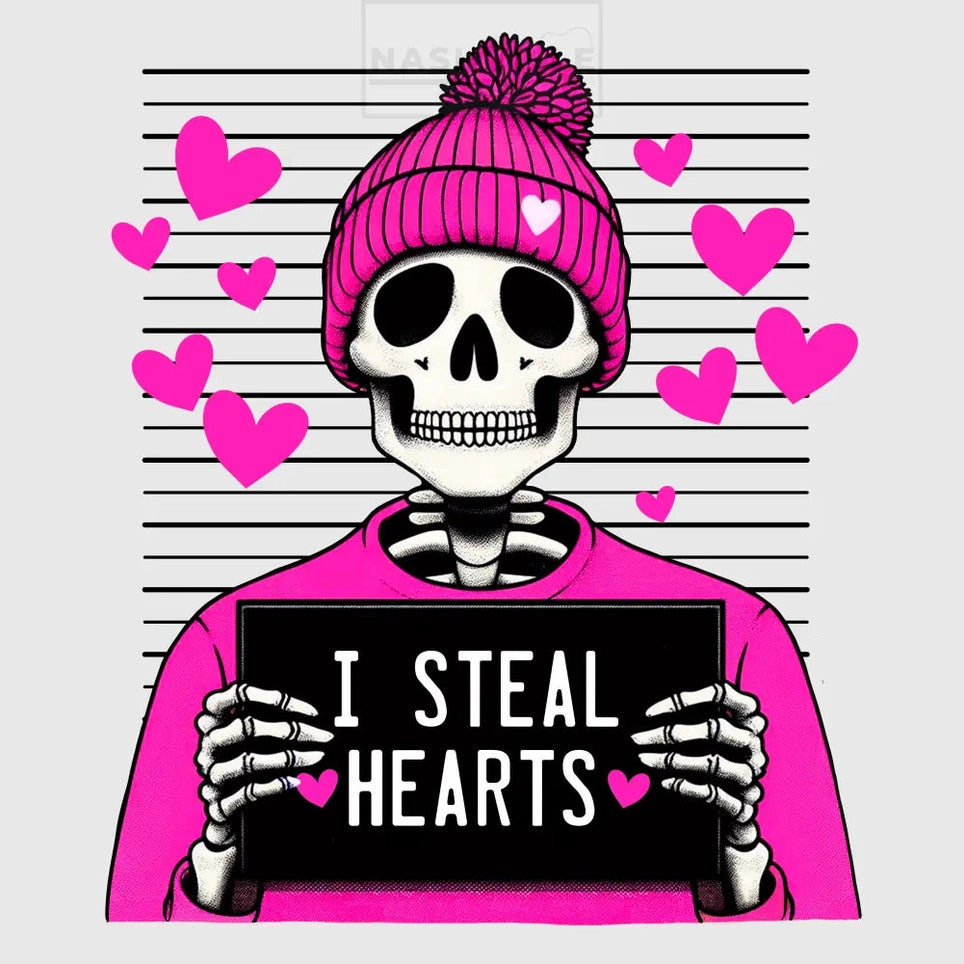 I Steal Hearts Valentines Holiday Transfer.