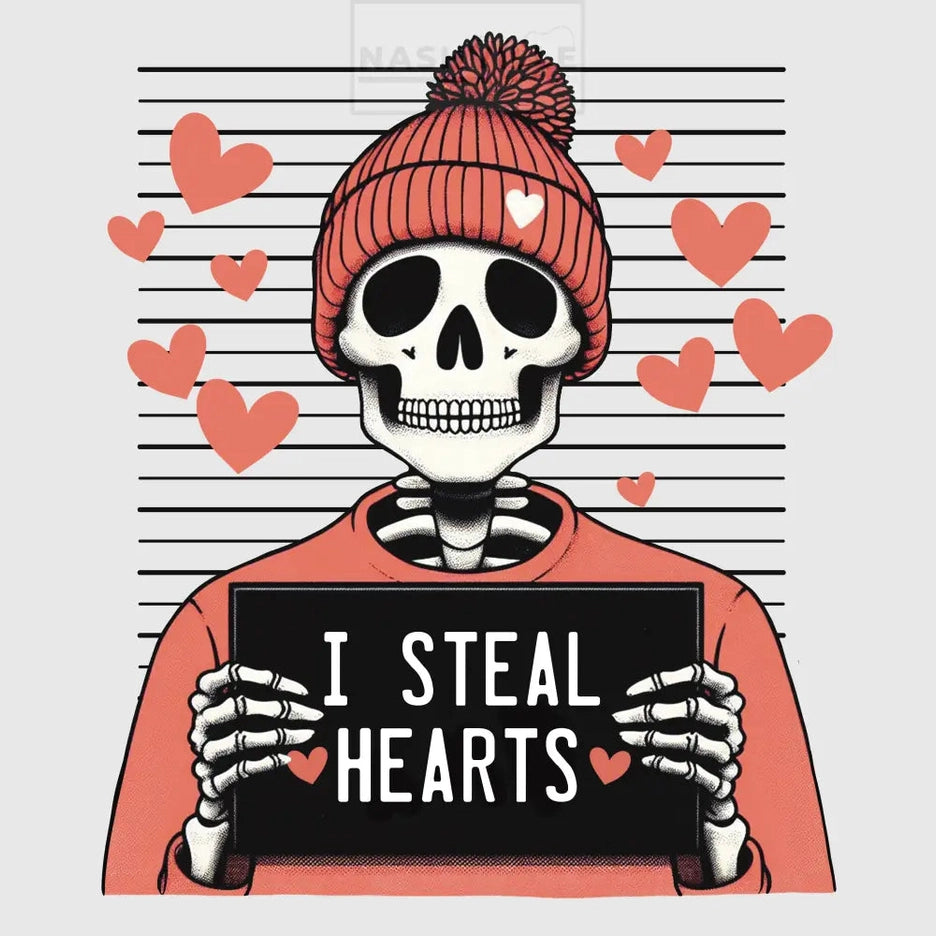 I Steal Hearts Valentines Holiday Transfer.