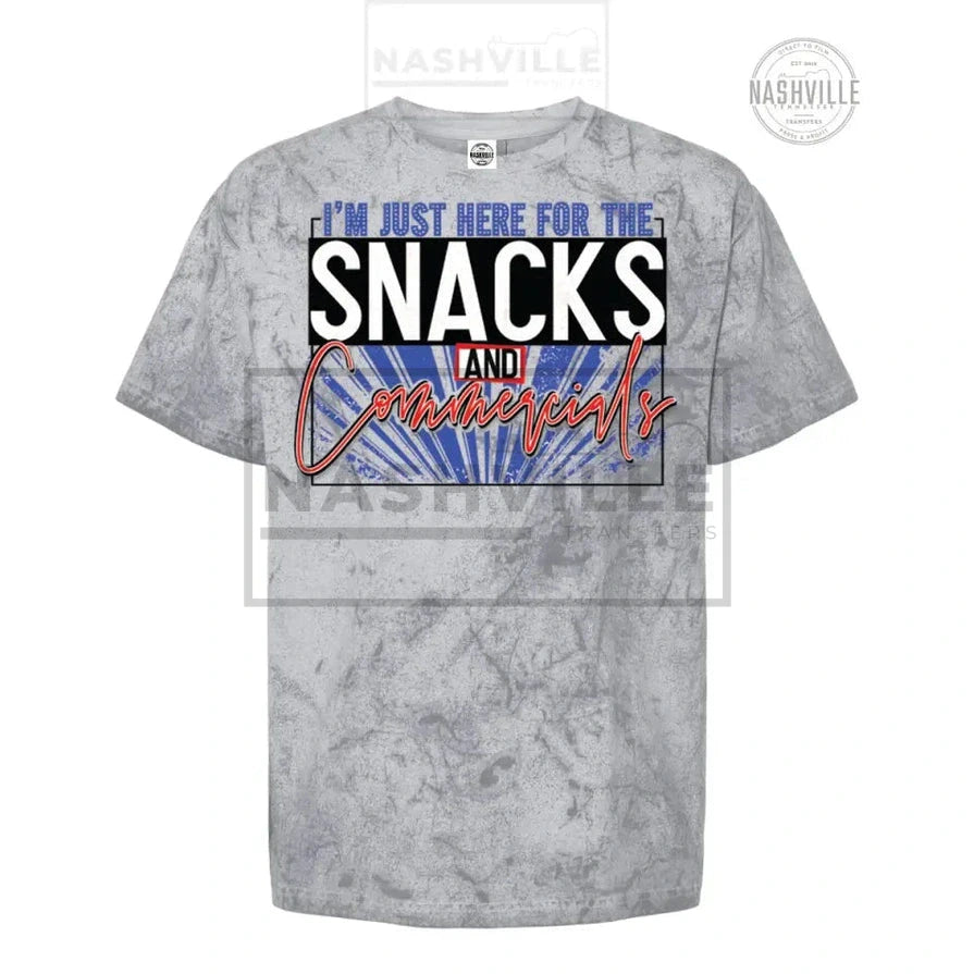 Im Just Here For The Snacks And Commercials Tee.