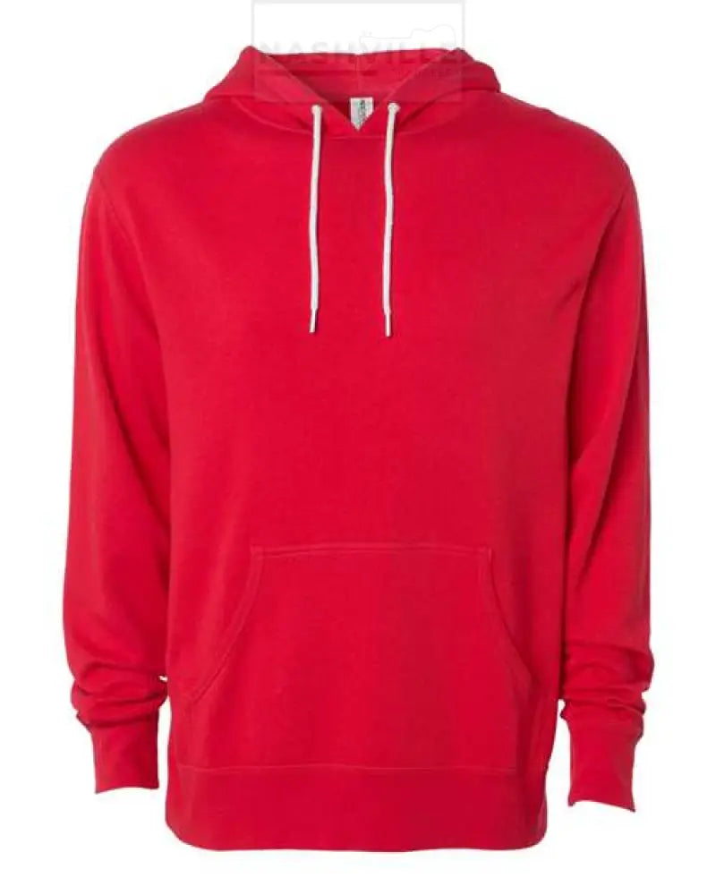 Independent Trading Lightweight Customizable Hoodie S / Red