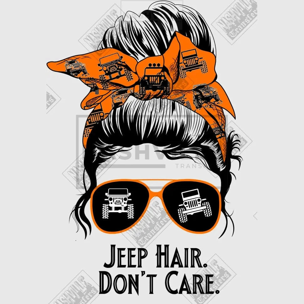 Jeep Hair. Dont Care. Messy Bun Transfer.
