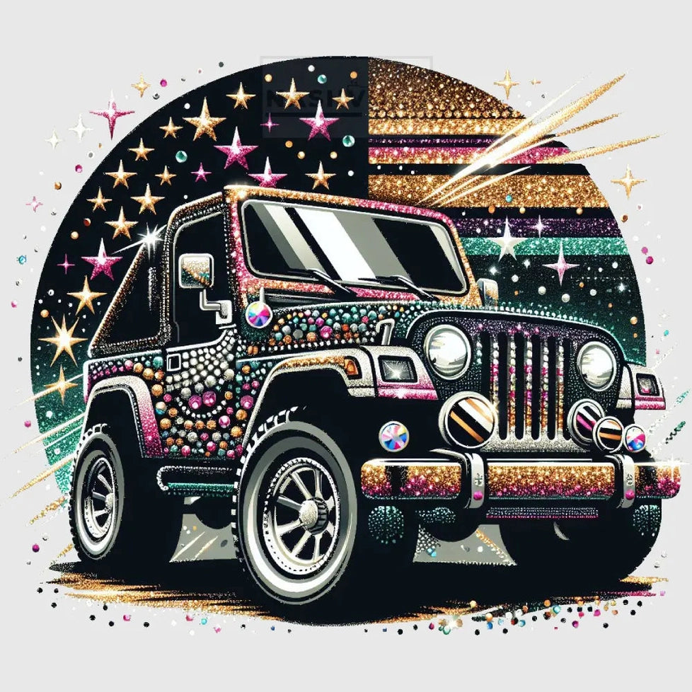 Jeep With Bling Transfer