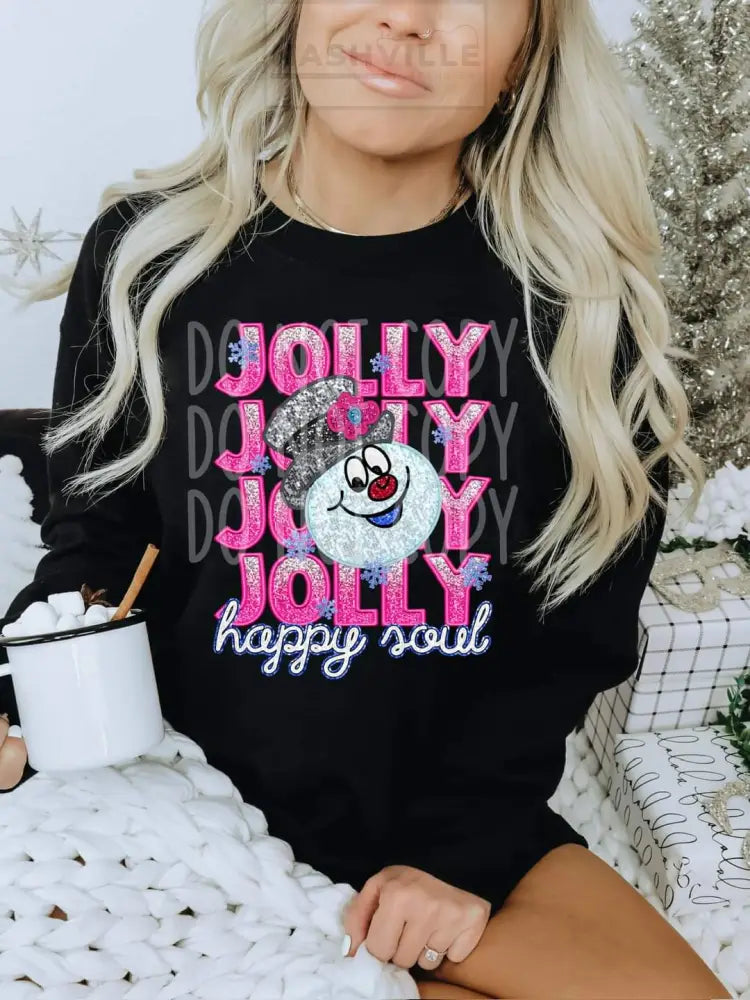 Jolly Jolly Happy Soul Snowman Sweatshirt.