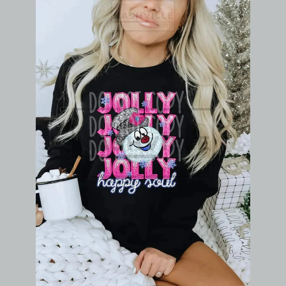 Jolly Jolly Happy Soul Snowman Sweatshirt.