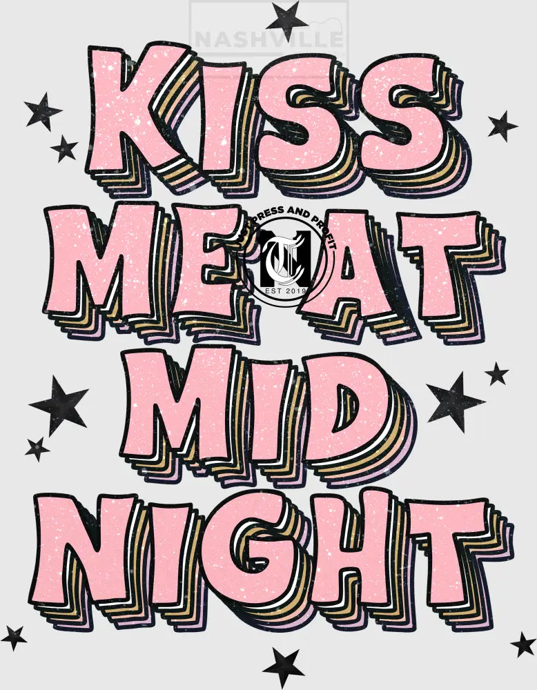 Kiss Me At Midnight New Years Eve Holiday Stock Transfer.