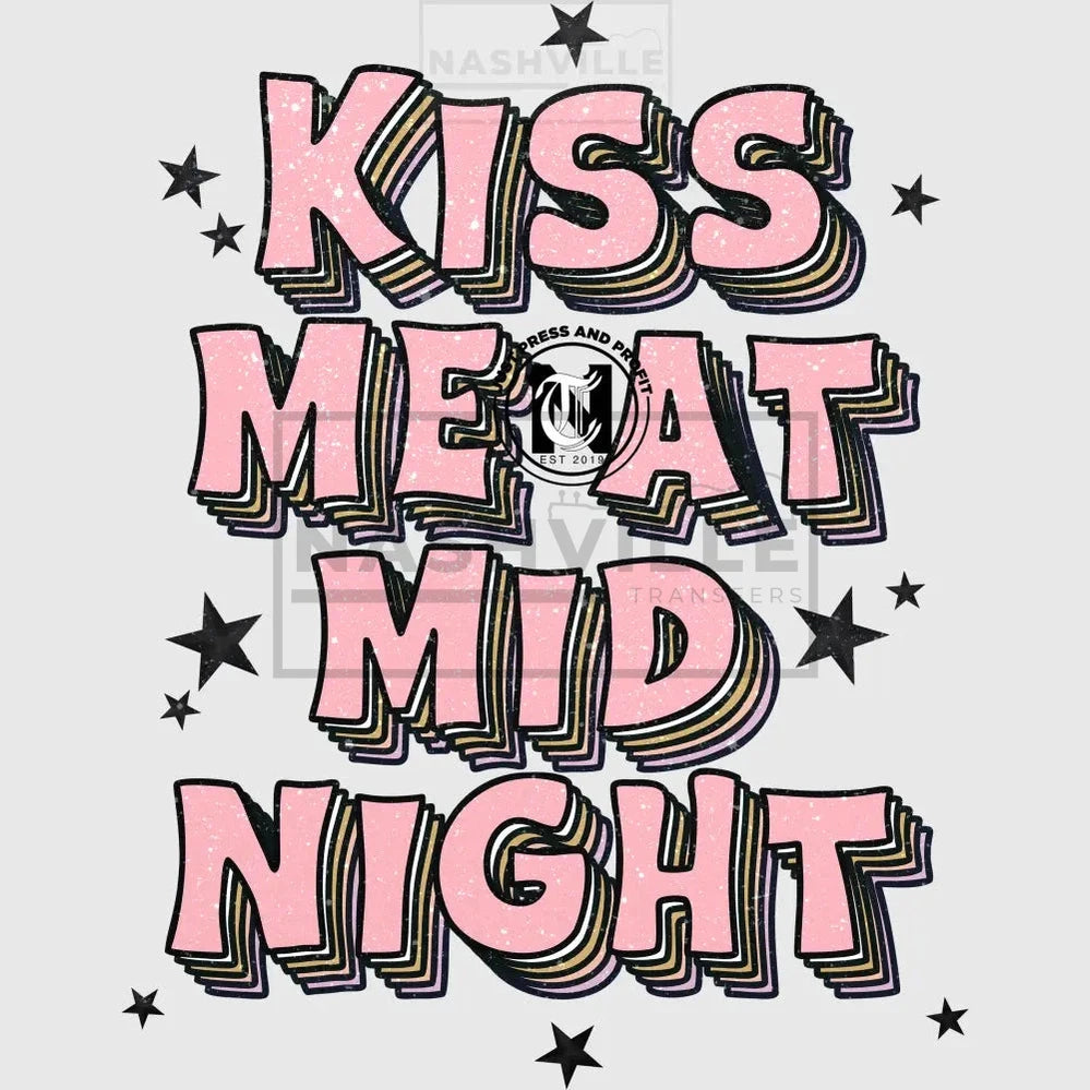 Kiss Me At Midnight New Years Eve Holiday Stock Transfer.