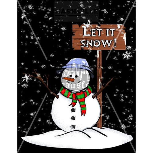Let It Snow Holiday Snowman Stock Transfer.