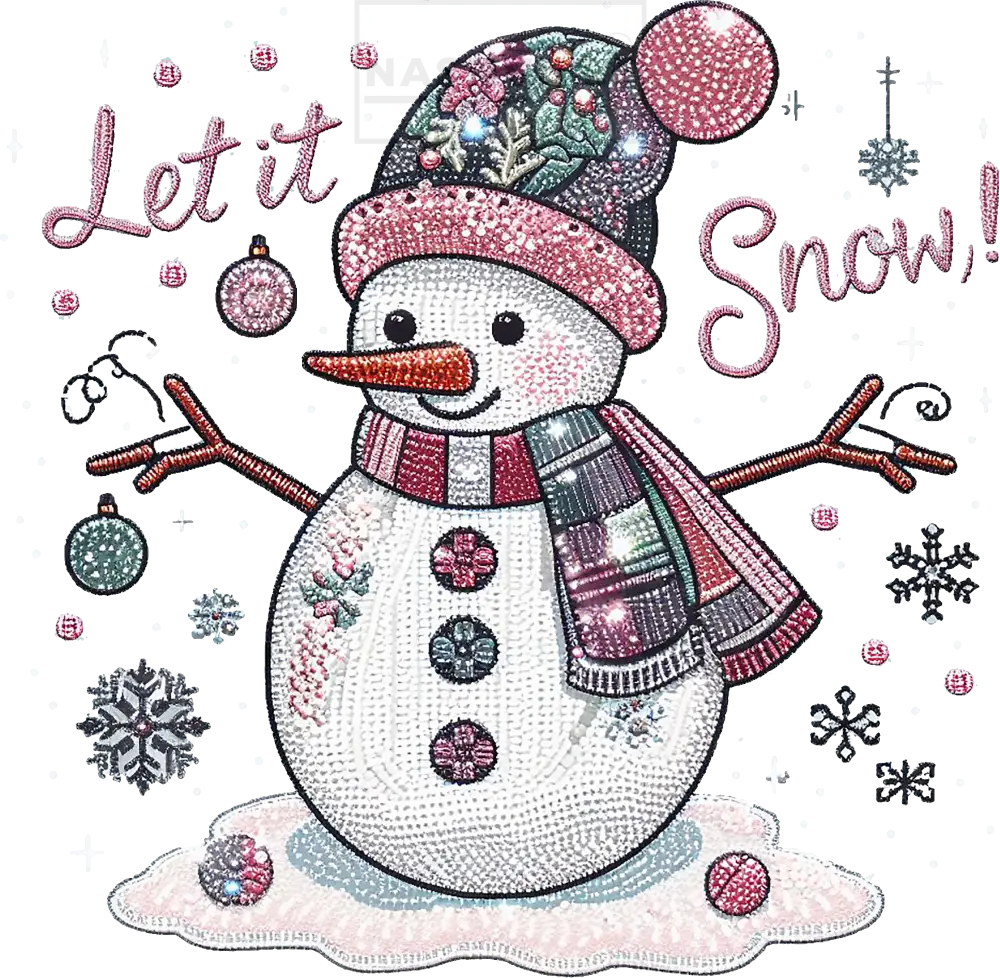 Let It Snow! Snowman Holiday Transfer