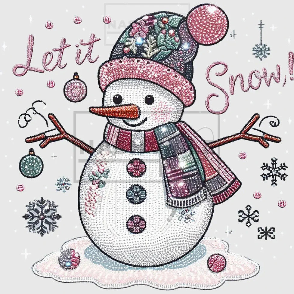 Let It Snow! Snowman Holiday Transfer