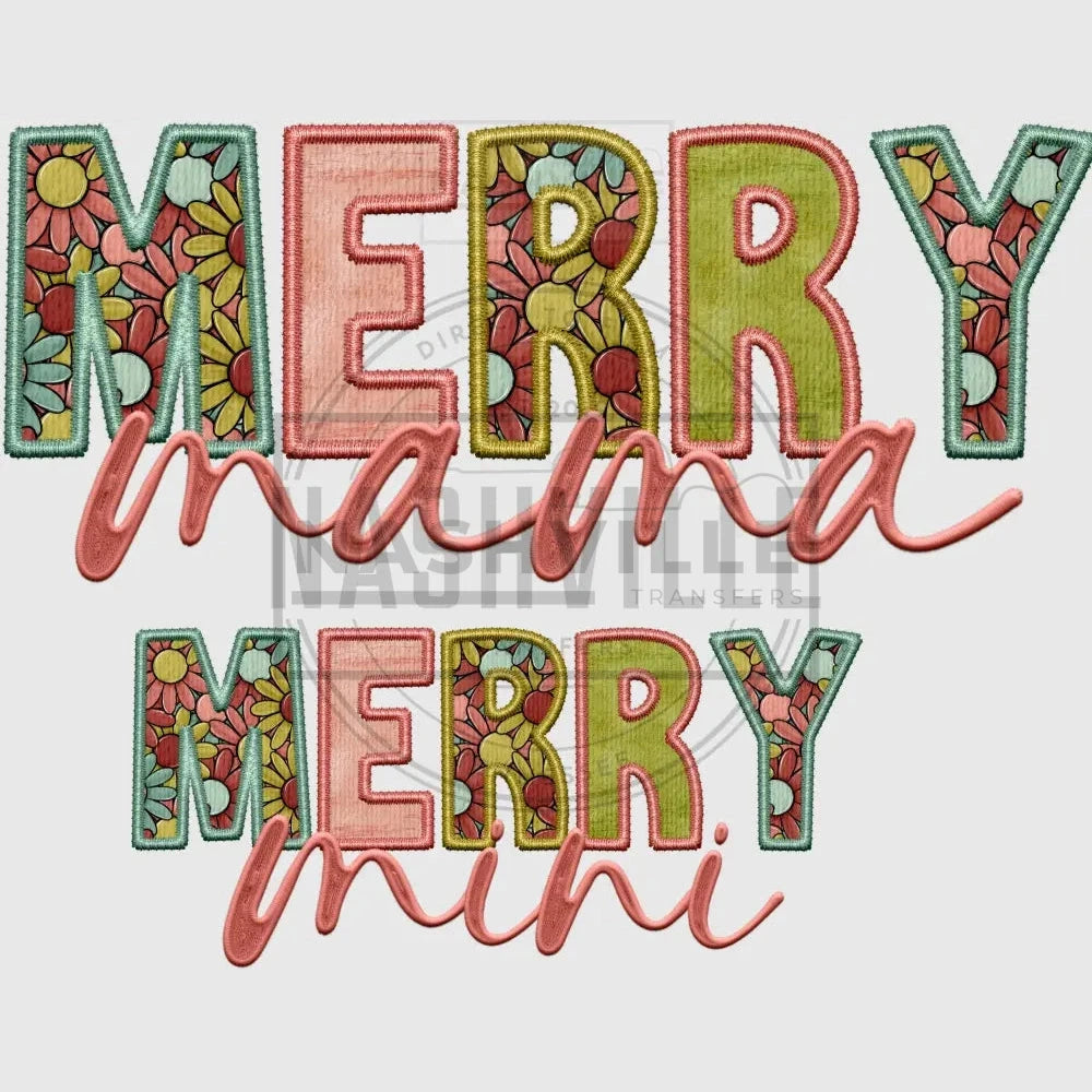 Mama And Mini Merry Transfers.