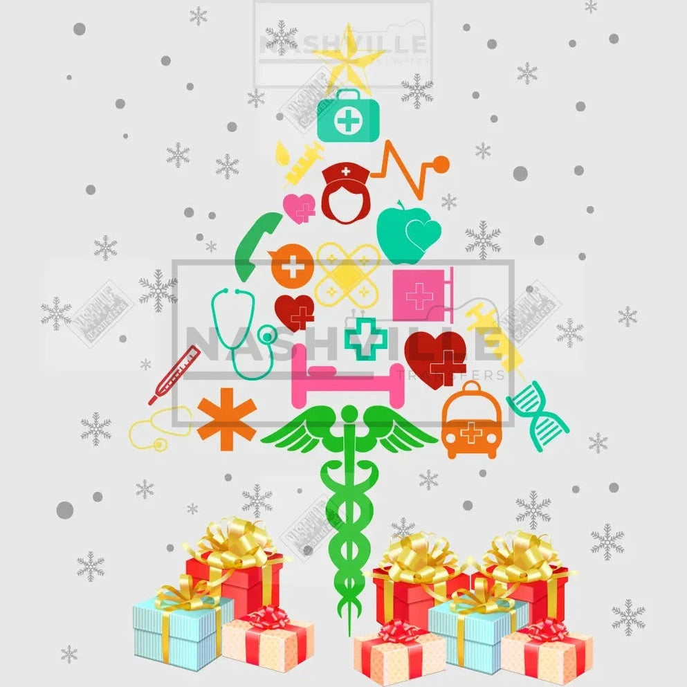 Medical Staff Holiday Christmas Tree Stock Transfer.