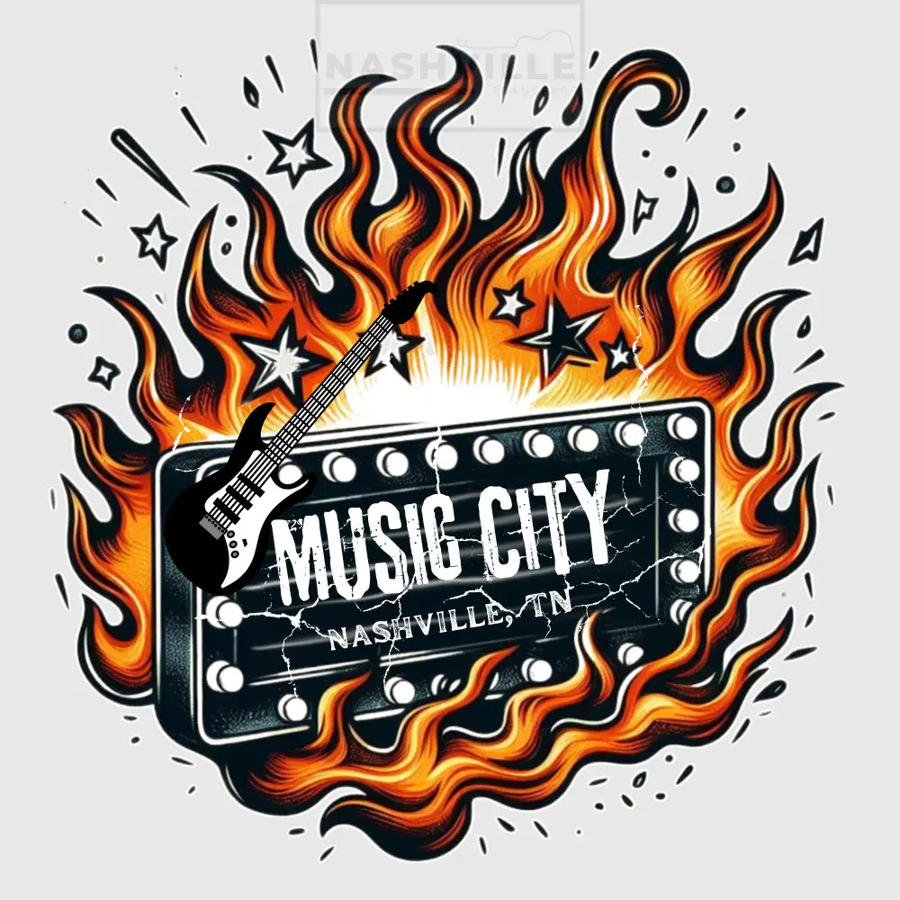 Music City Transfer Partial White Knockout For Light Apparel Only