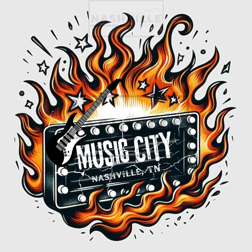 Music City Transfer Partial White Knockout For Light Apparel Only
