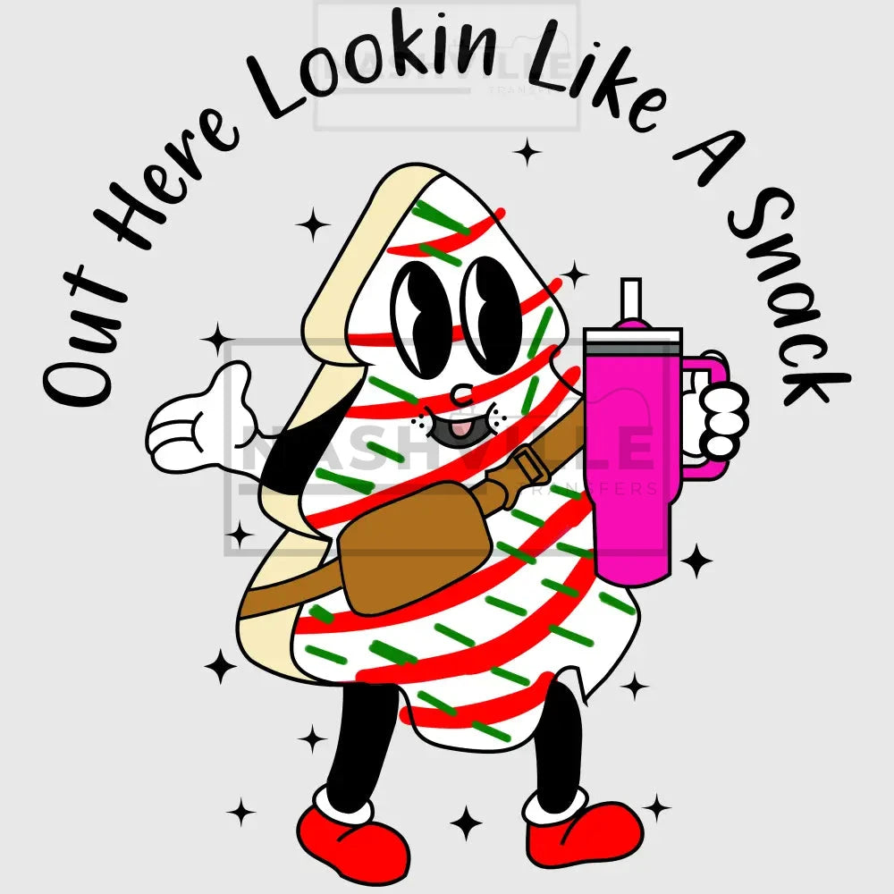 Out Here Looking Like A Snack Holiday Stock Transfer Pink Cup